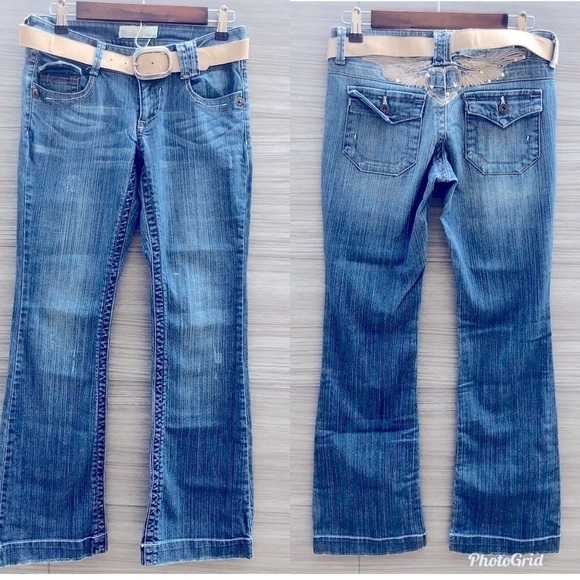 Bootcut Jeans With Belt Size 5 - Picture 1 of 8